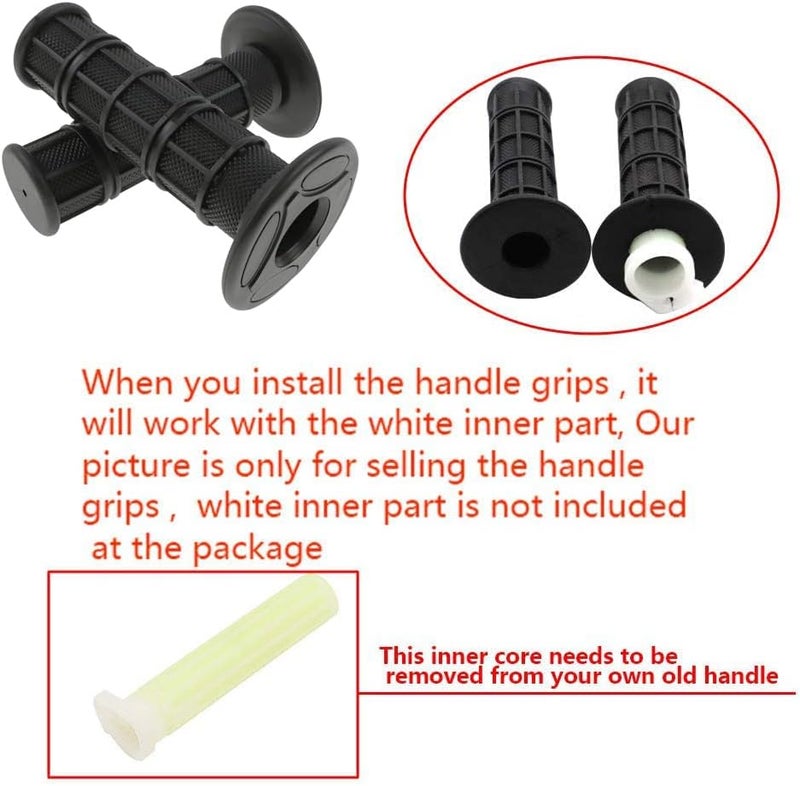 FLYPIG Universal 22mm 7/8" Motorcycle Handlebar Grips Bike Grips Non Slip Rubber Hand Grips for Honda Yamaha Suzuki Kawasaki KLX CRF YZF XR Polaris Arctic Cat Off Road Dirt Bike Handle Grips Black - Image 5
